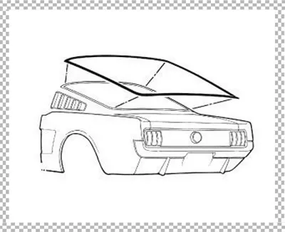 USZCZELKA SZYBY TYŁ 64-66 FASTBACK