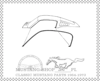 Uszczelka krawędzi dachu Fastback 1967-1968